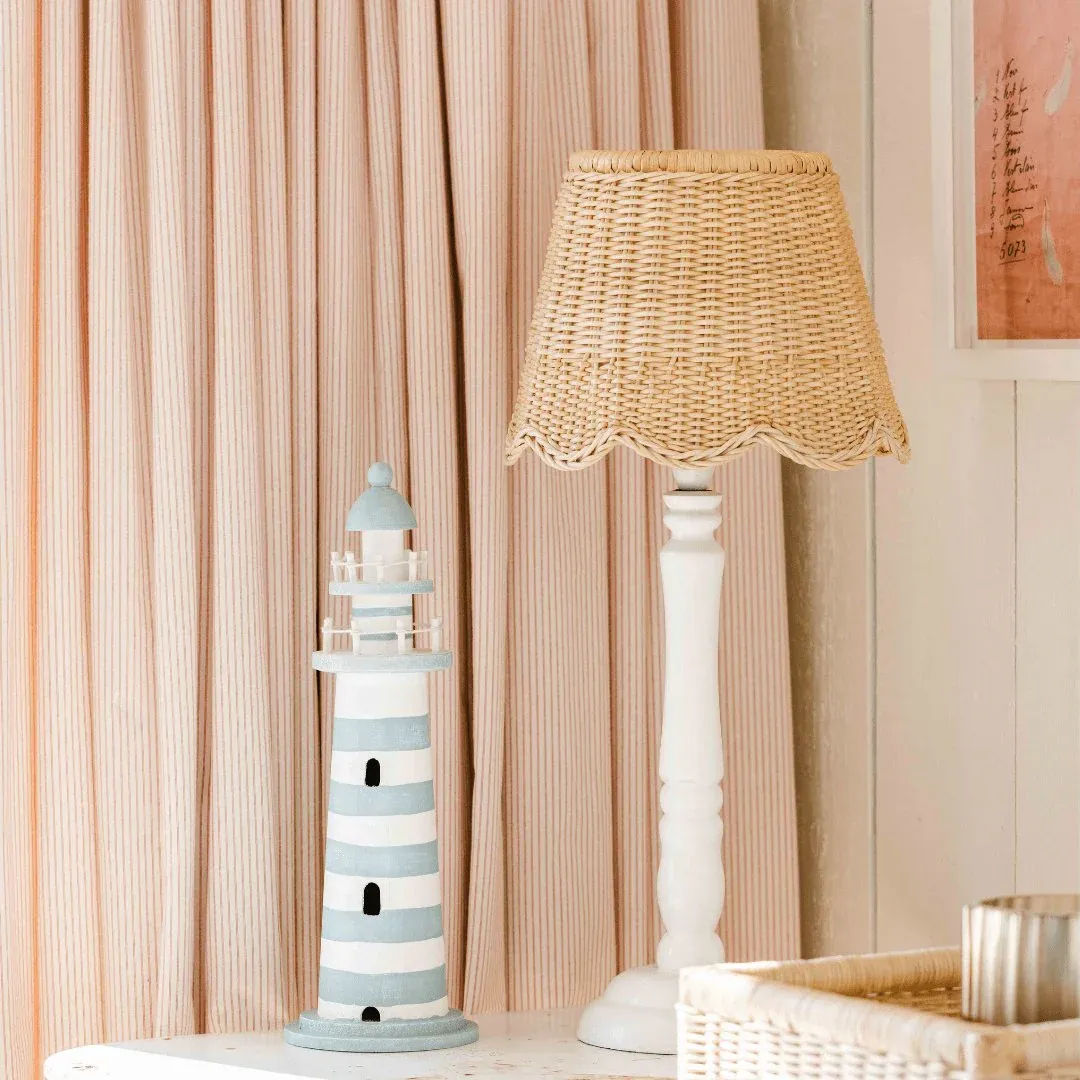 Mimi Rattan Scalloped Lampshade (Medium)