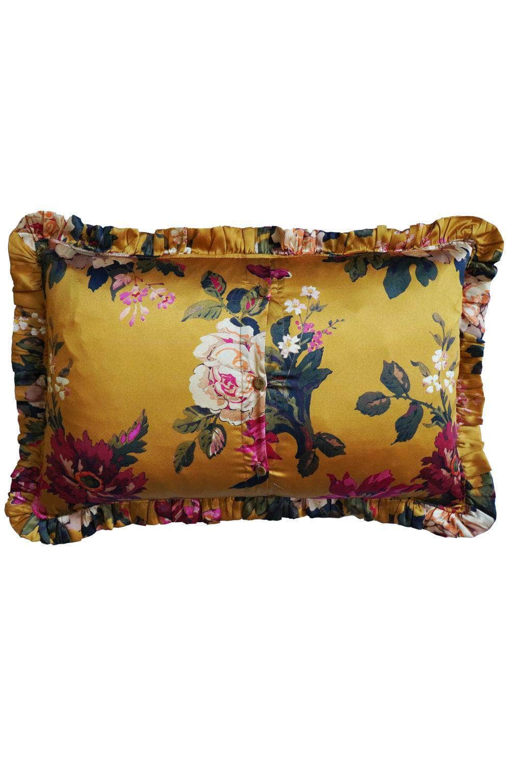 Silk Oblong Ruffle Cushion Made With Liberty Fabric Stately Kristina