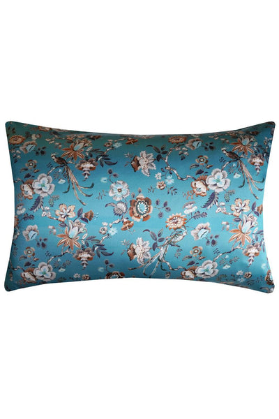 Silk Pillowcase made with Liberty Fabric JANNAH TROPICAL TEAL