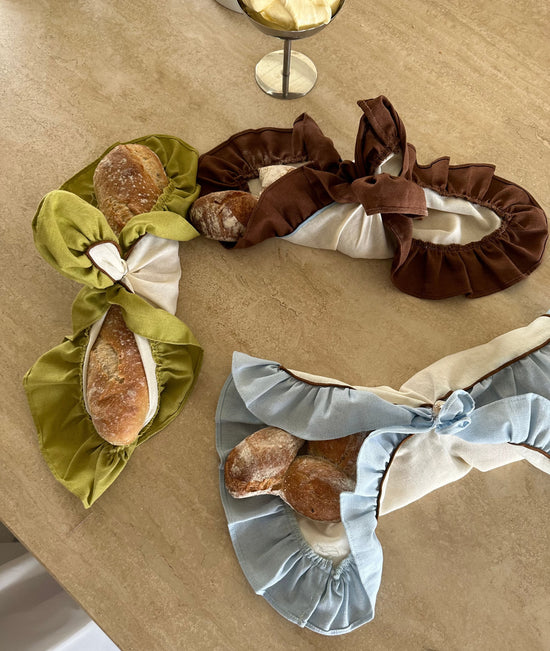 Placemats Set (2), Ruffle, Blue