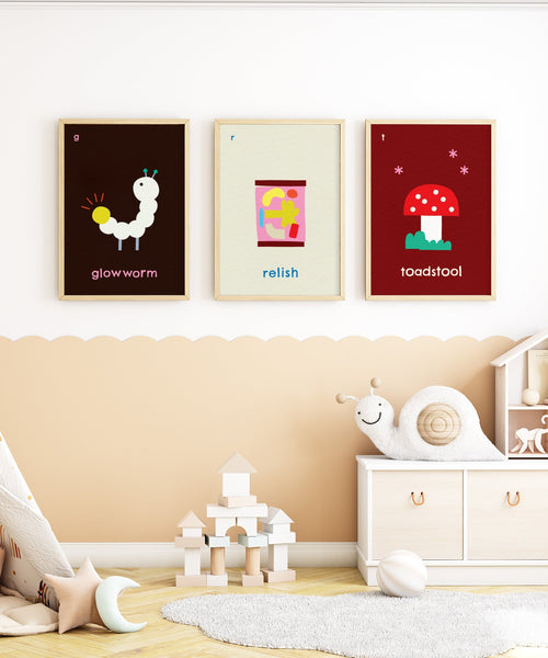 T for Toadstool Art Print