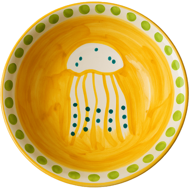 Yellow Jellyfish Amalfi Bowl - 11 cm