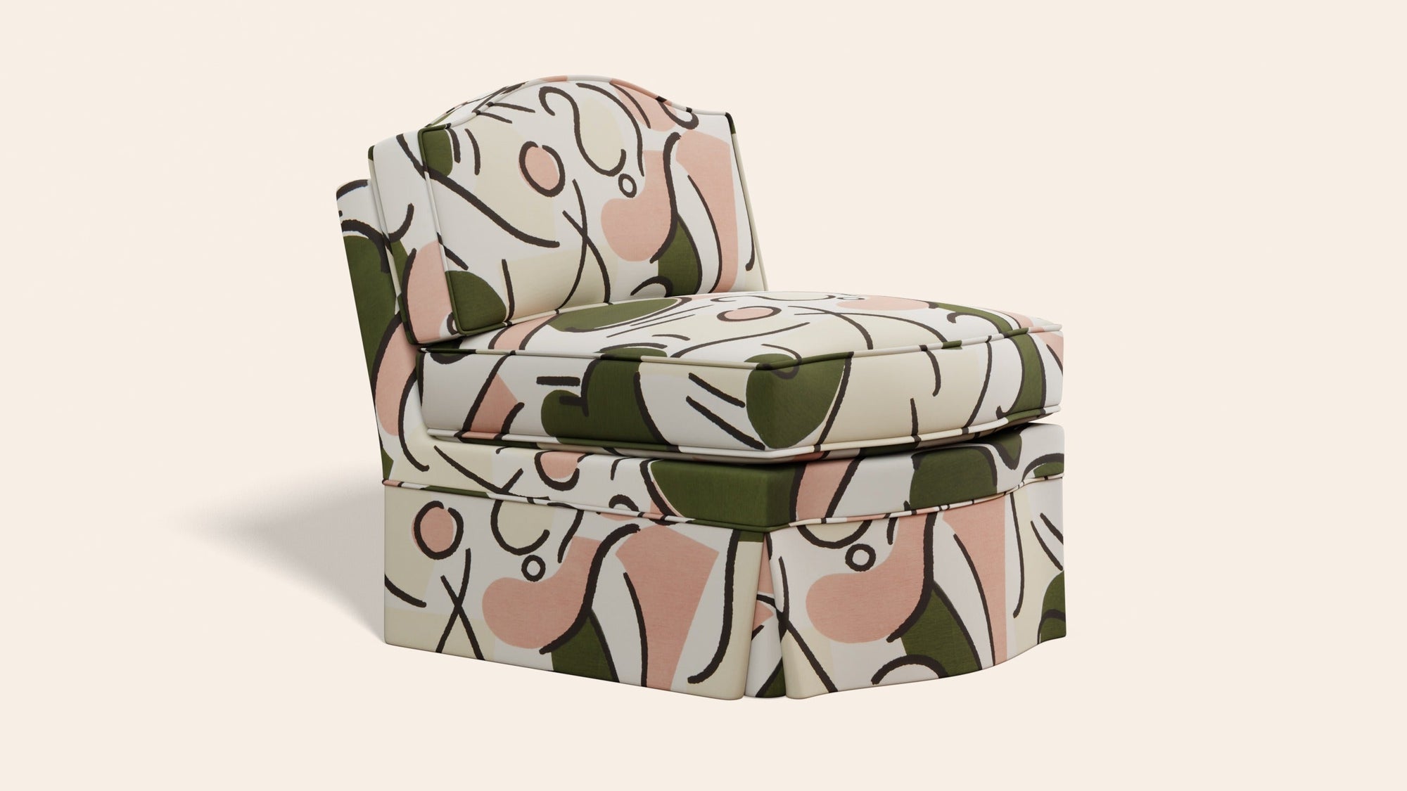 Felix Slipper Chair, Pesto
