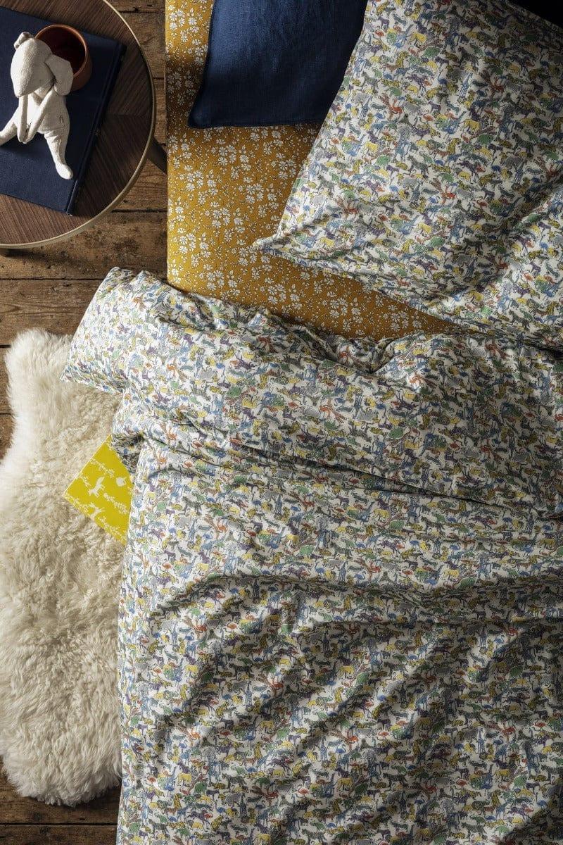 Fitted Sheet Made With Liberty Fabric Capel Mustard