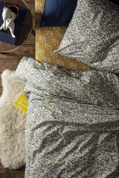 Fitted Sheet Made With Liberty Fabric Capel Mustard