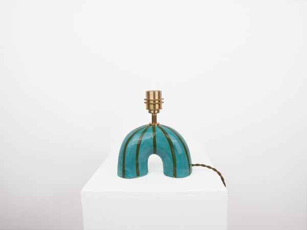 'Me' Table Lamp - Green Stripes