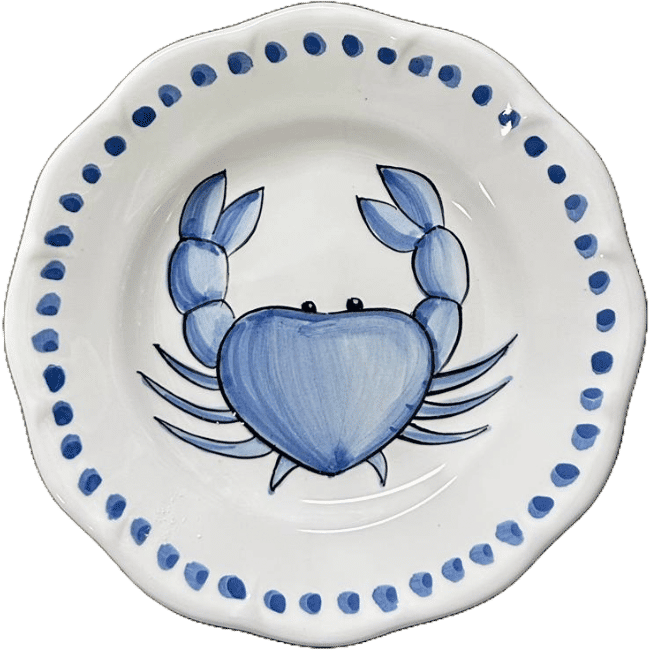 Estate Plate 16cm Blue Crab Monoprix