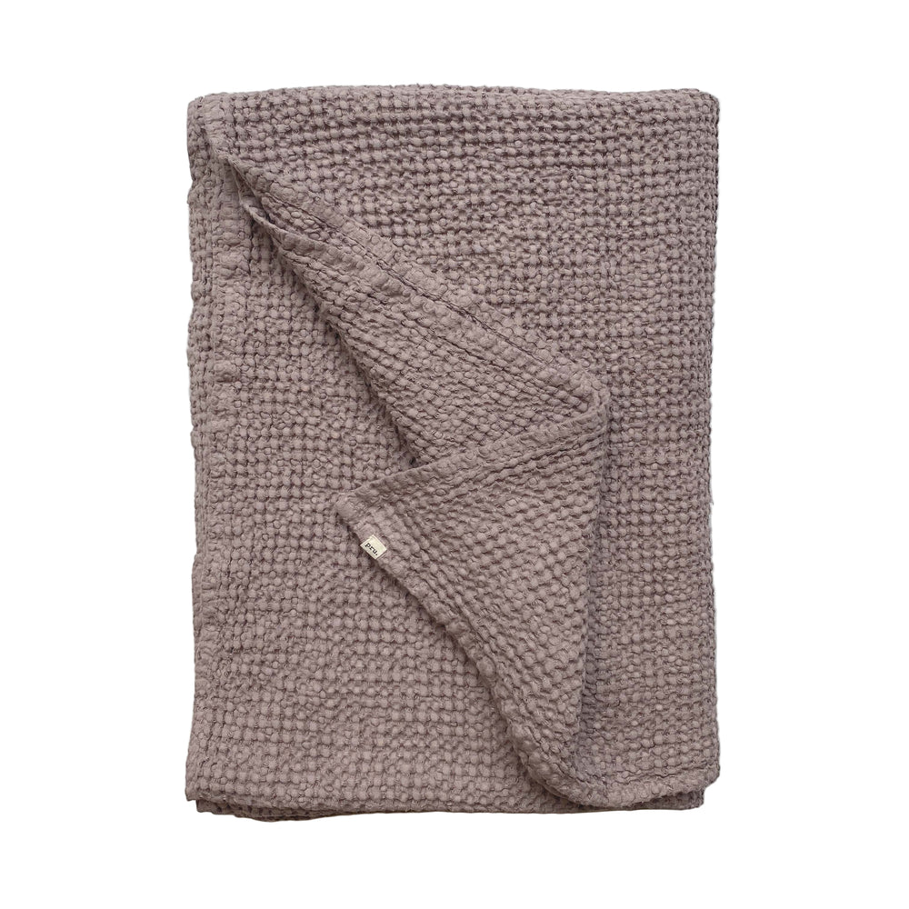 Mya Linen Waffle Blanket Dusty Pink OEKO-TEX Certified