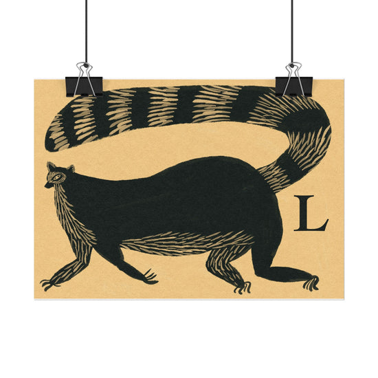 Tabby Booth Fine Art Print • L for Lemur