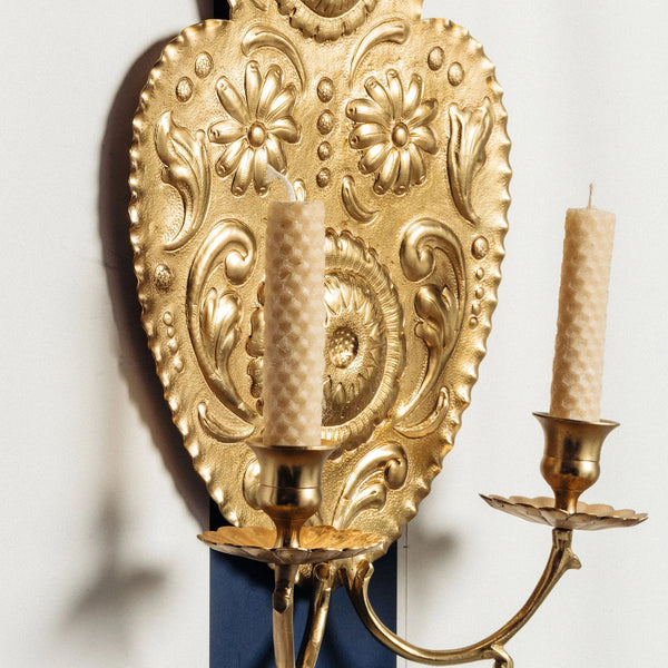 Daisy Brass Wall Sconce (Double)