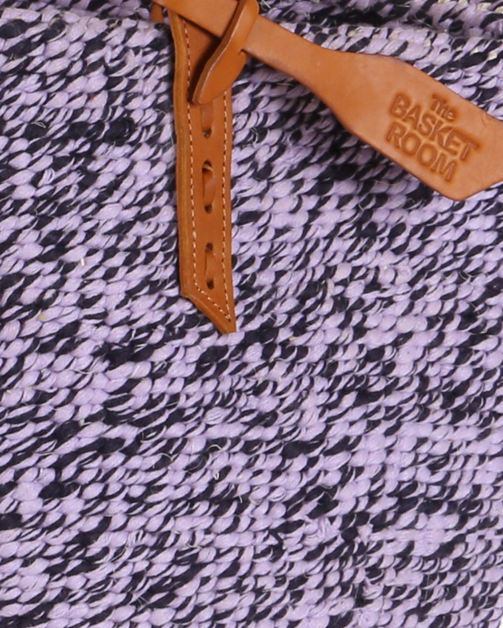 SEHEMU: Handwoven Lilac & Blacked Speckled Wool Tote Bag