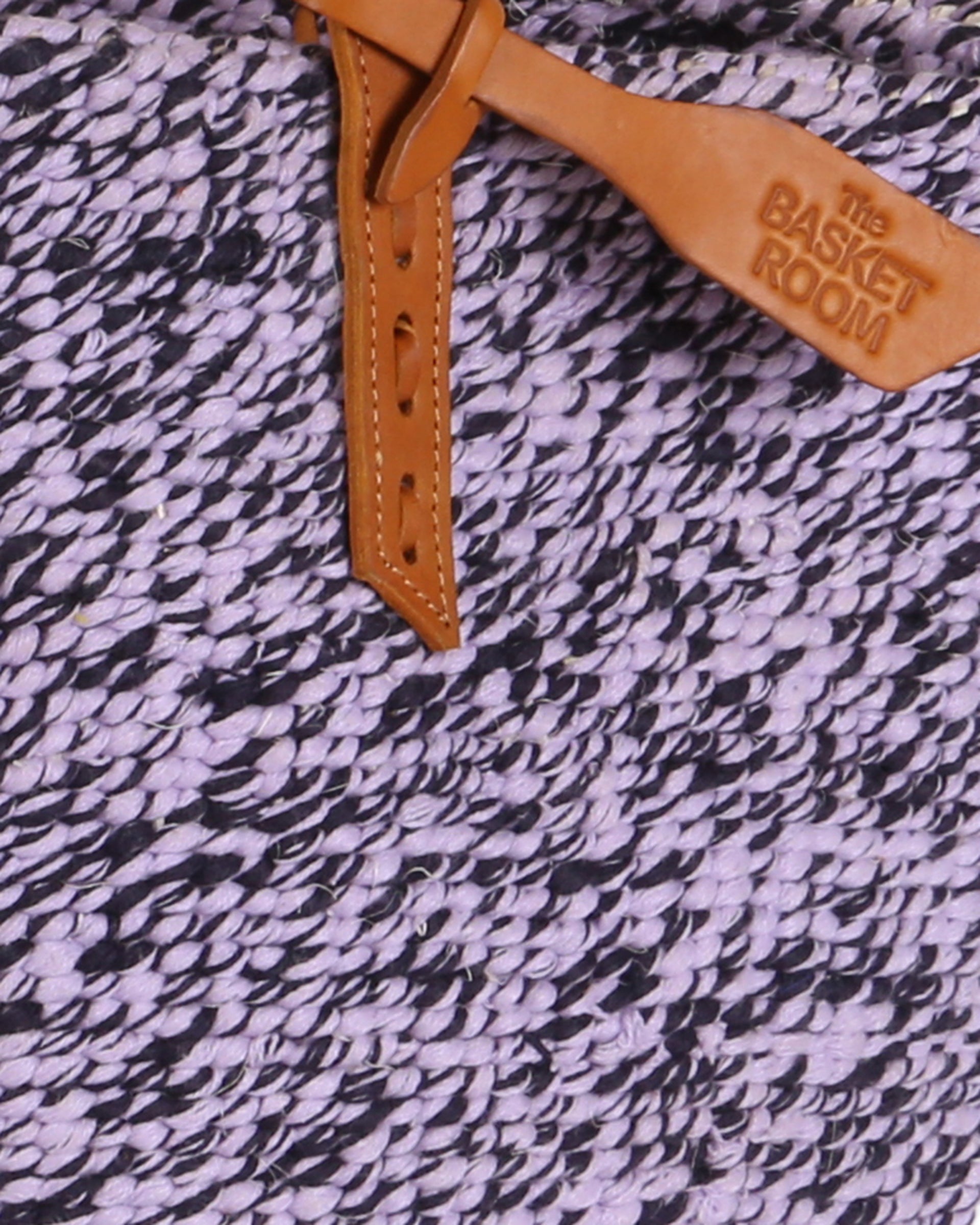 SEHEMU: Handwoven Lilac & Blacked Speckled Wool Tote Bag