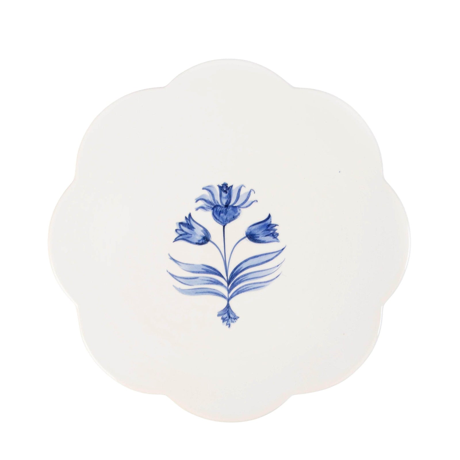 Set of 4 Scalloped Dinner Plates