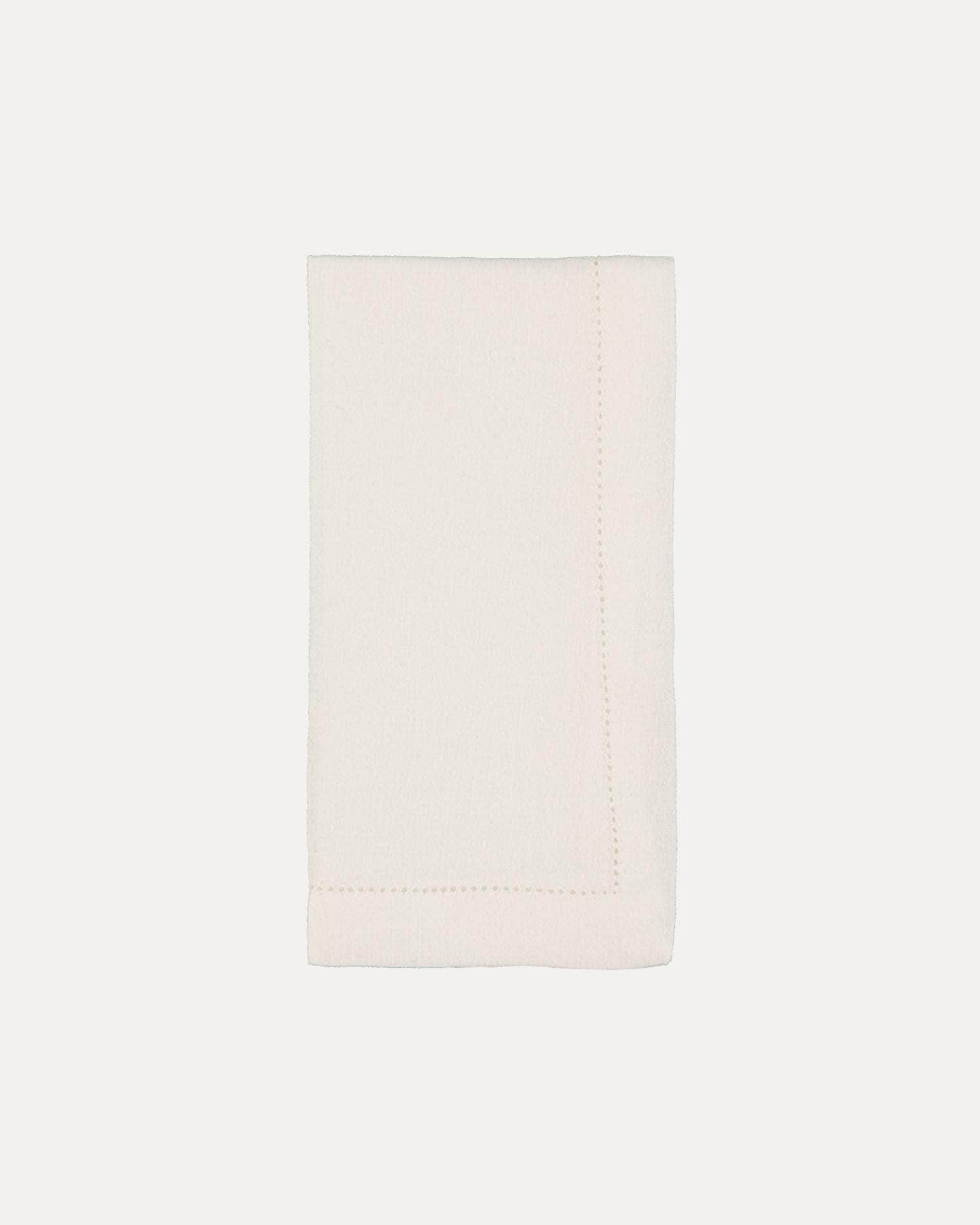 White Linen Napkin with Hemstitch
