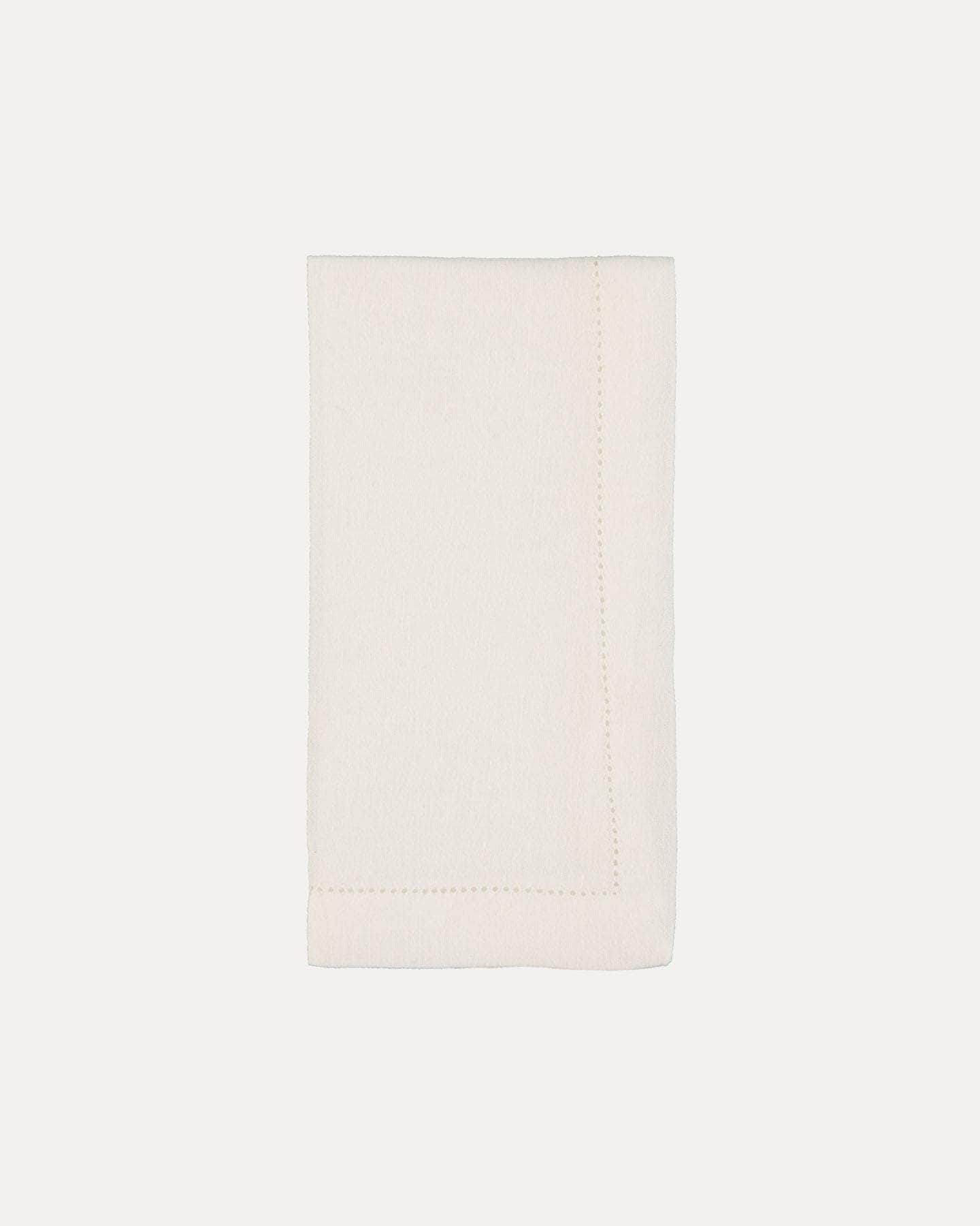 White Linen Napkin with Hemstitch