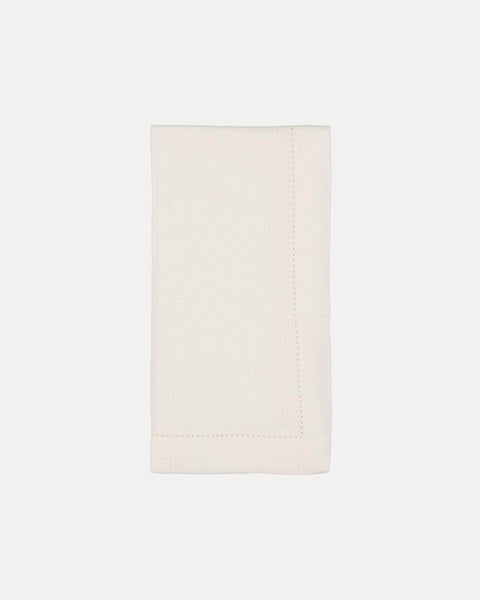 White Linen Napkin with Hemstitch