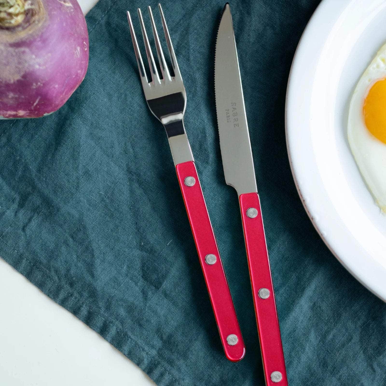 Bistrot Pearly 4pc Cutlery Set, Red