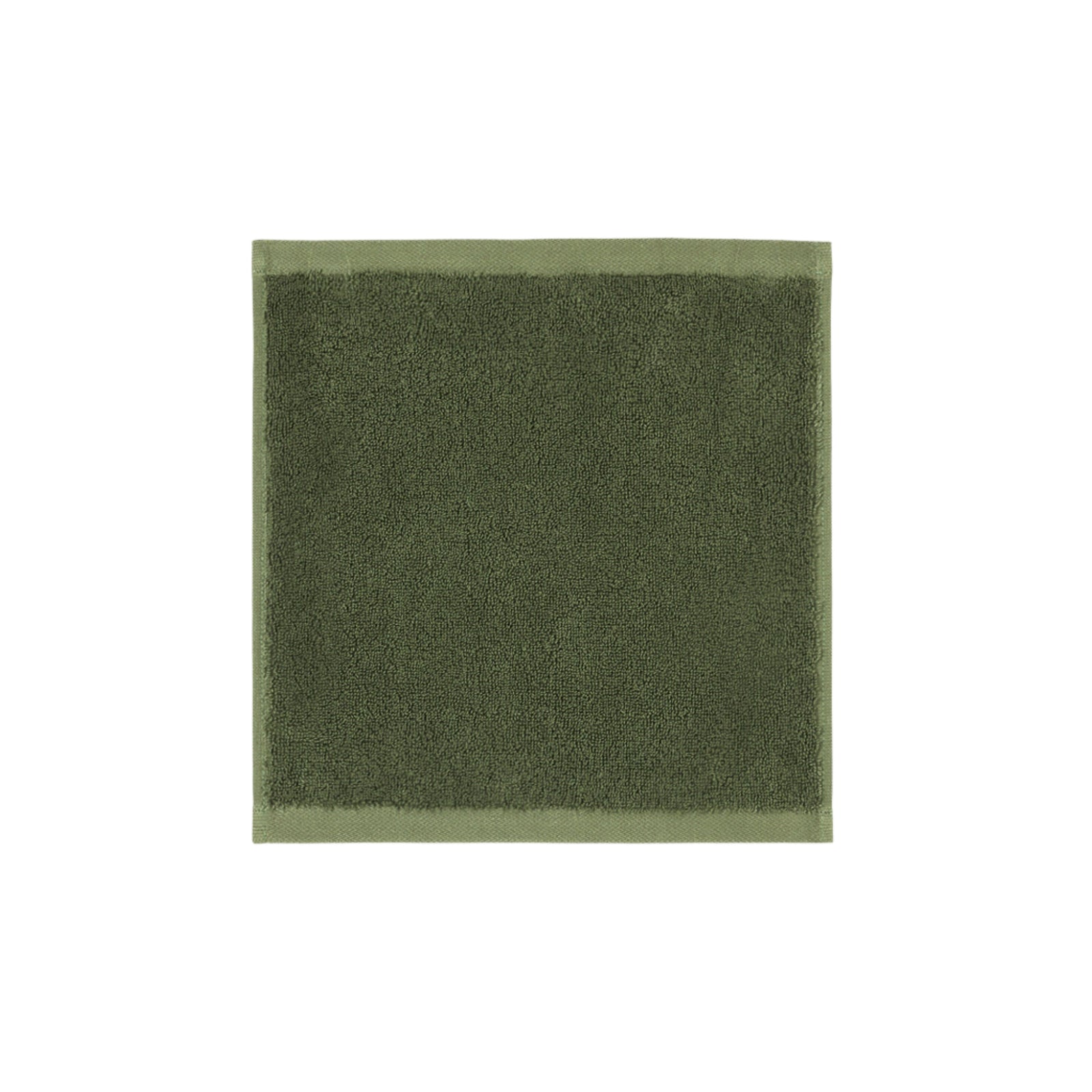 Organic Cotton Face Towel - Forest Green