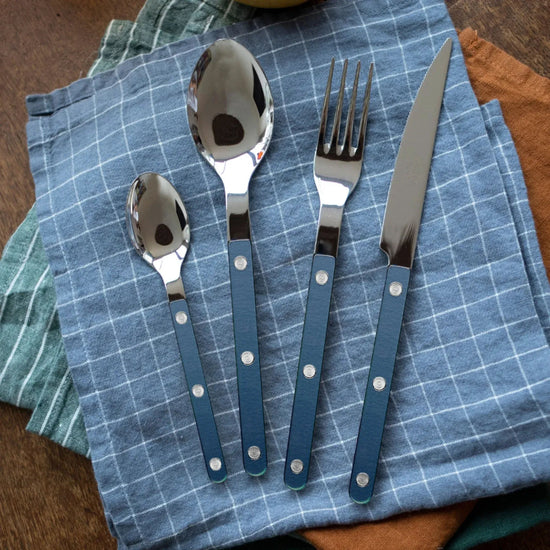 Bistrot Pearly 5pc Cutlery Set, Steel Blue