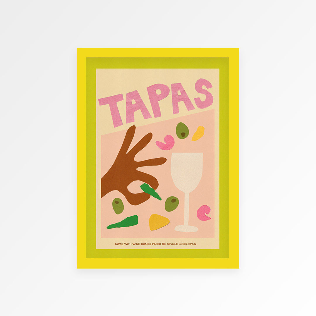 Tapas Hand Collaged Print
