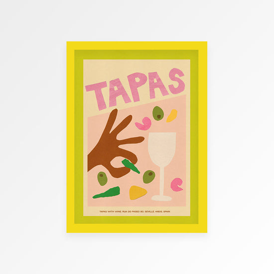 Tapas Hand Collaged Print