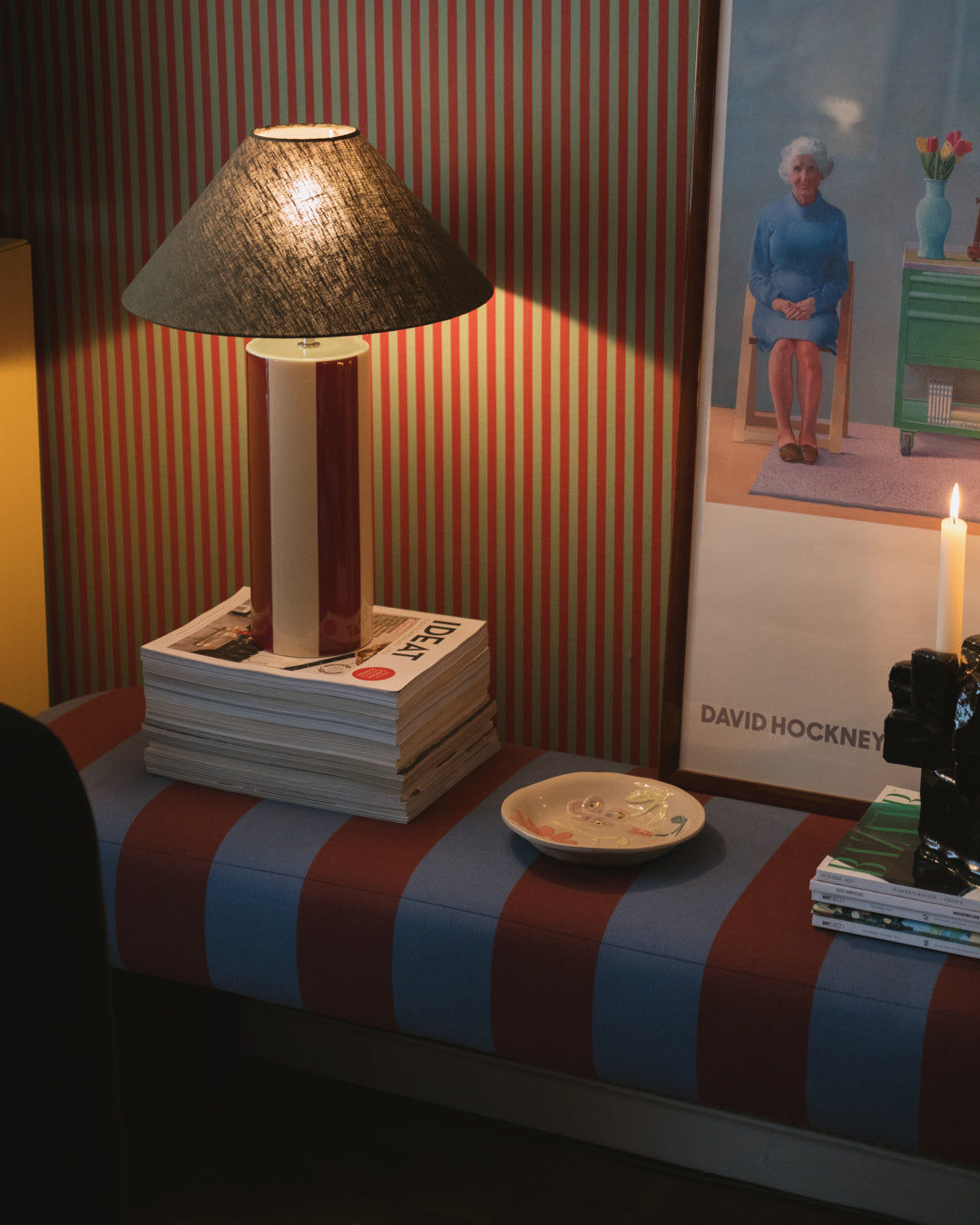 Ombrellina Oxblood & Seaweed Table Lamp