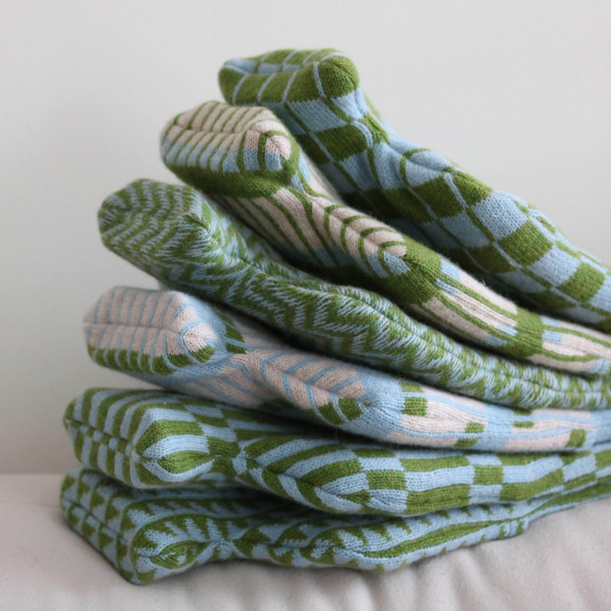 Blue and Moss Culver Hot Water Bottle