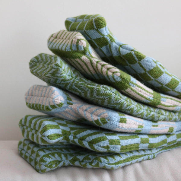 Blue and Moss Culver Hot Water Bottle