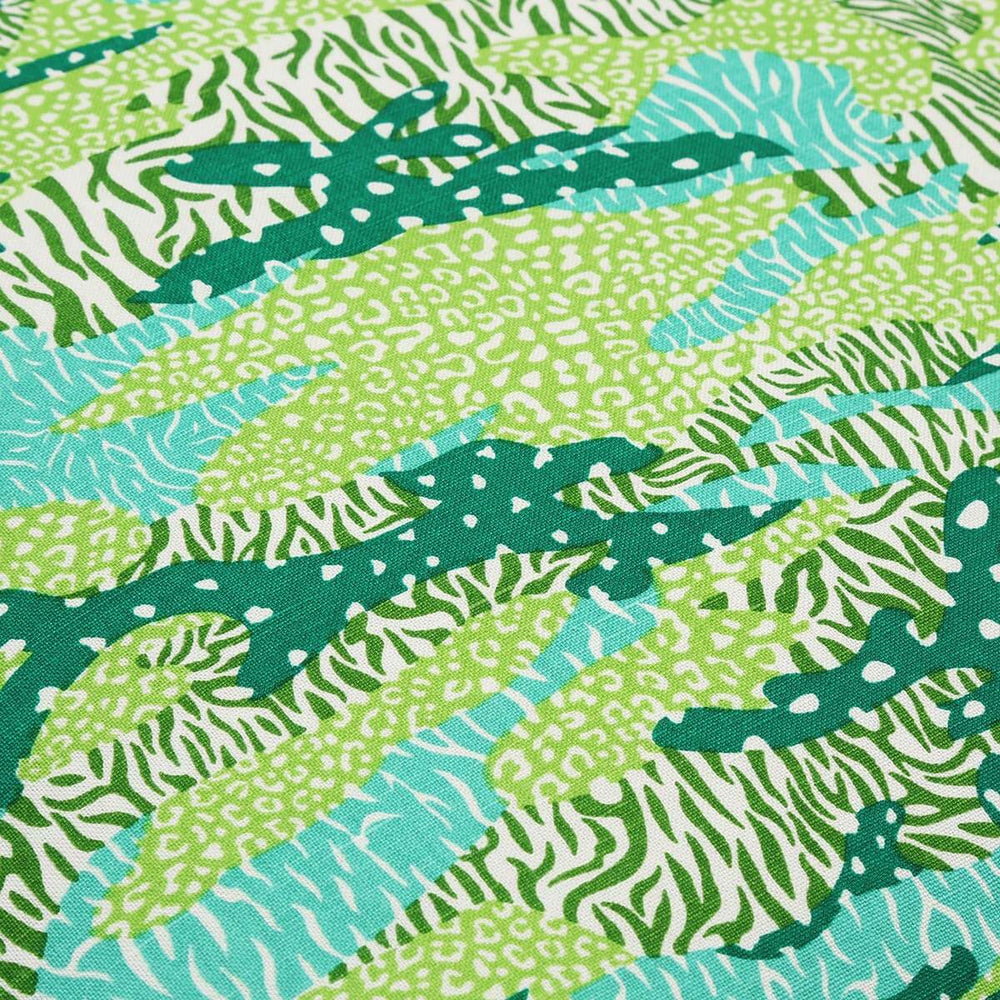 Green Big Cat Camo Fabric