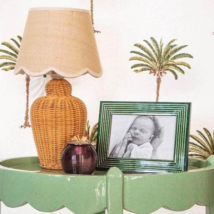 Olive Green Dream Striped Photo Frame 6x4"