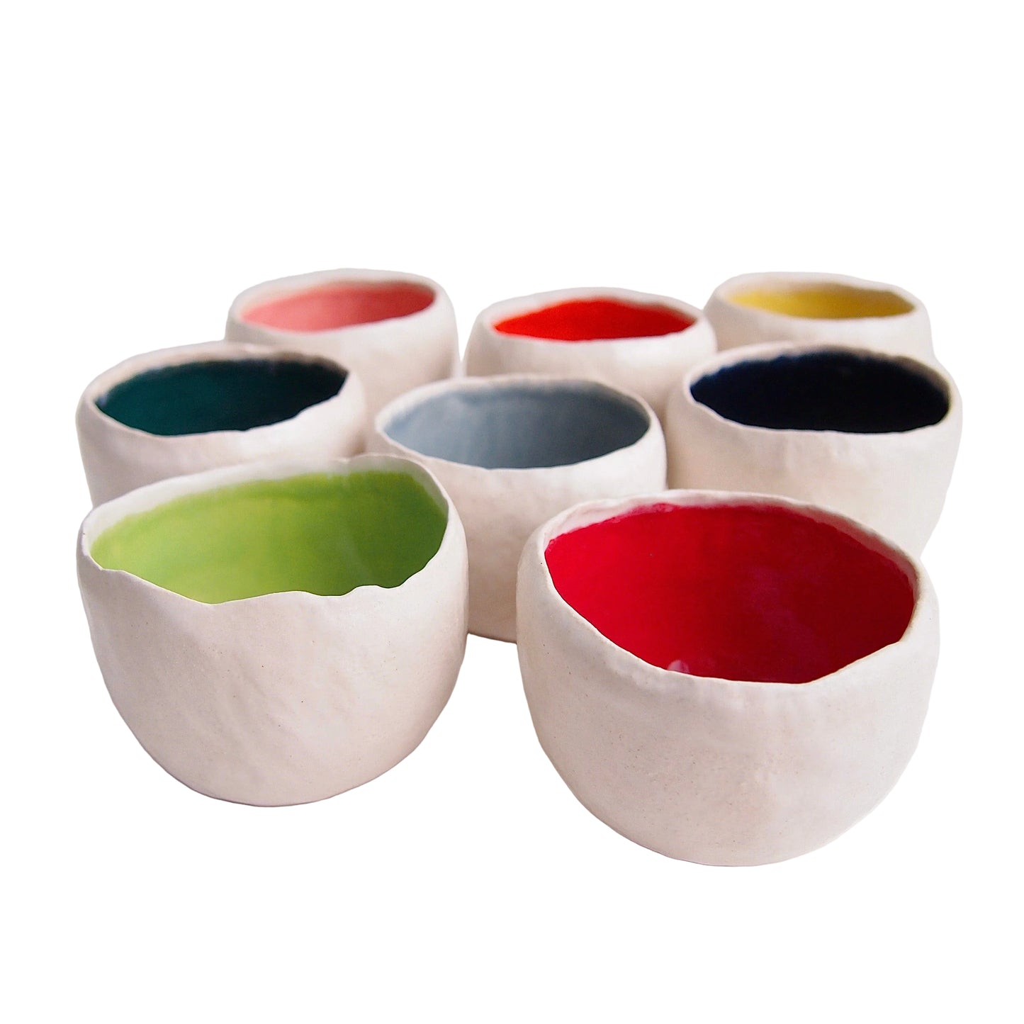 Handmade Many Colours Round Ceramic Ring Bowls