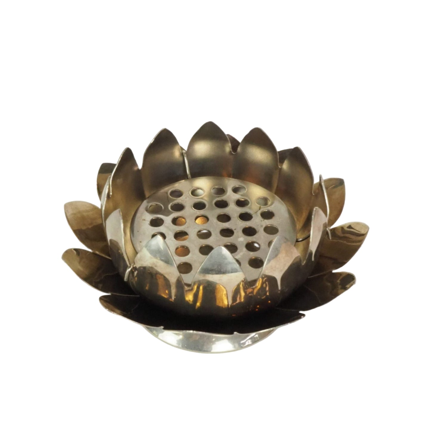 Silver Plate Lotus Flower Vase