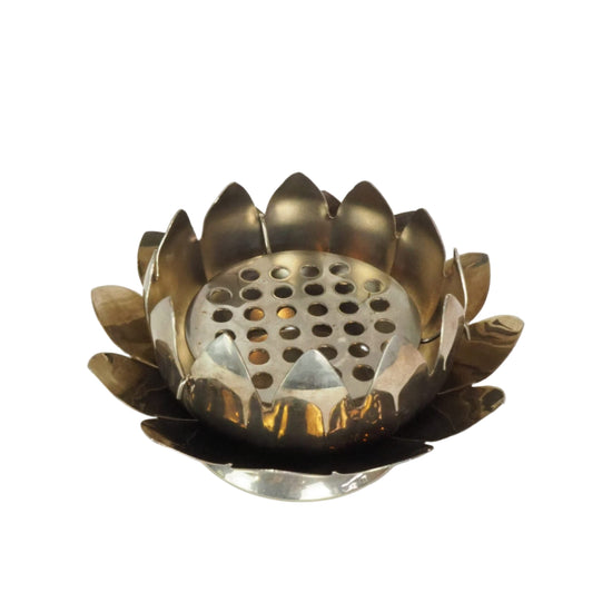 Silver Plate Lotus Flower Vase