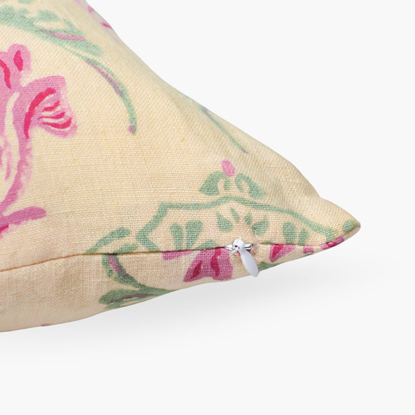 Soma - Lumbar Pure Linen Throw Pillow Cover - Peach