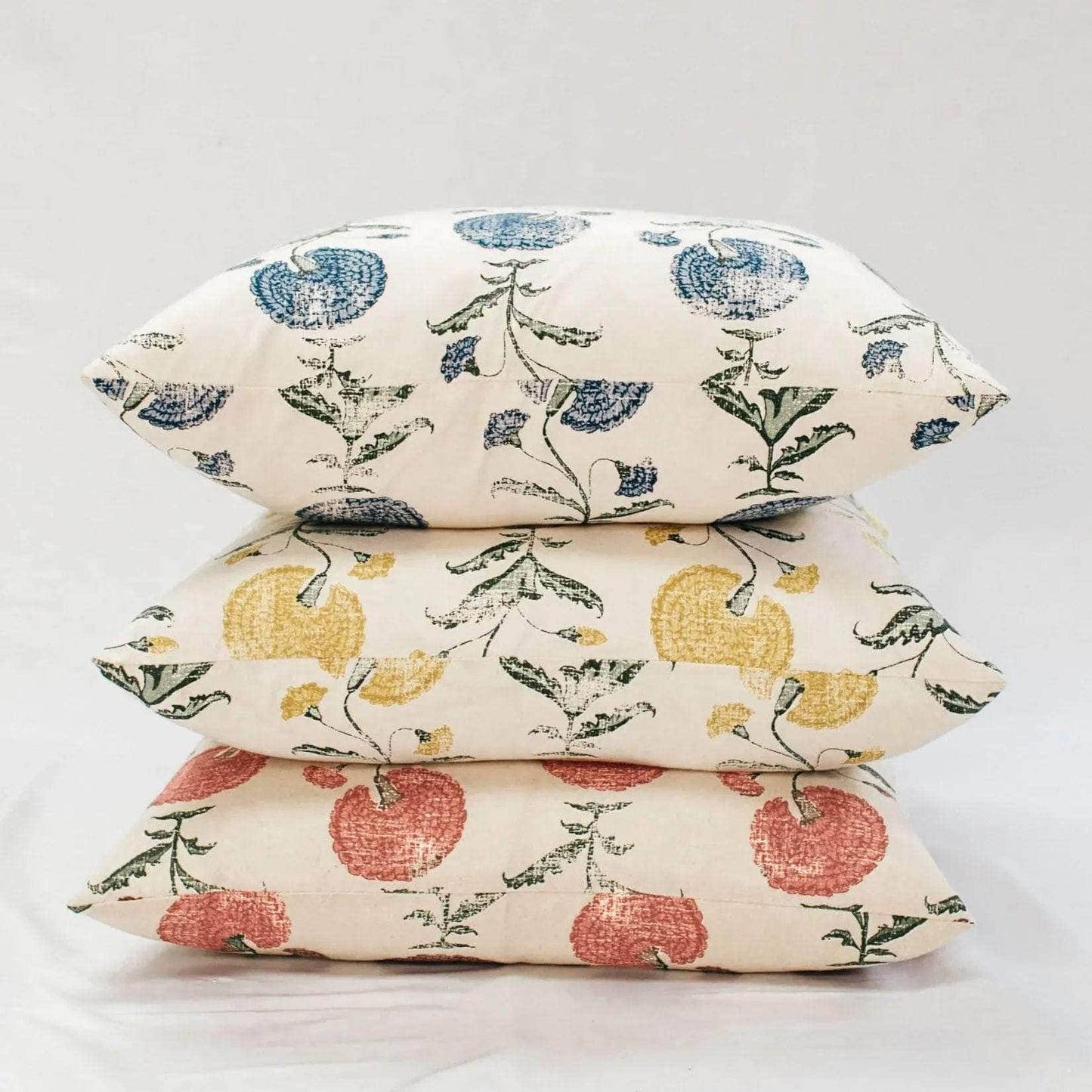 Poppy Cotton Scatter Cushion in Ochre