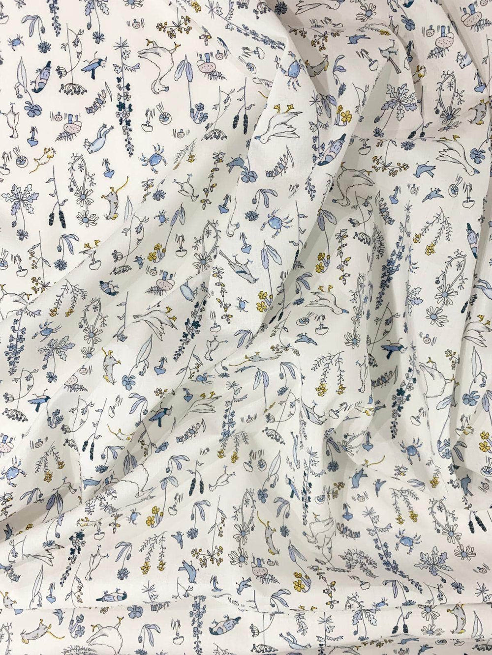 Pillowcase Made With Liberty Fabric Theo Blue