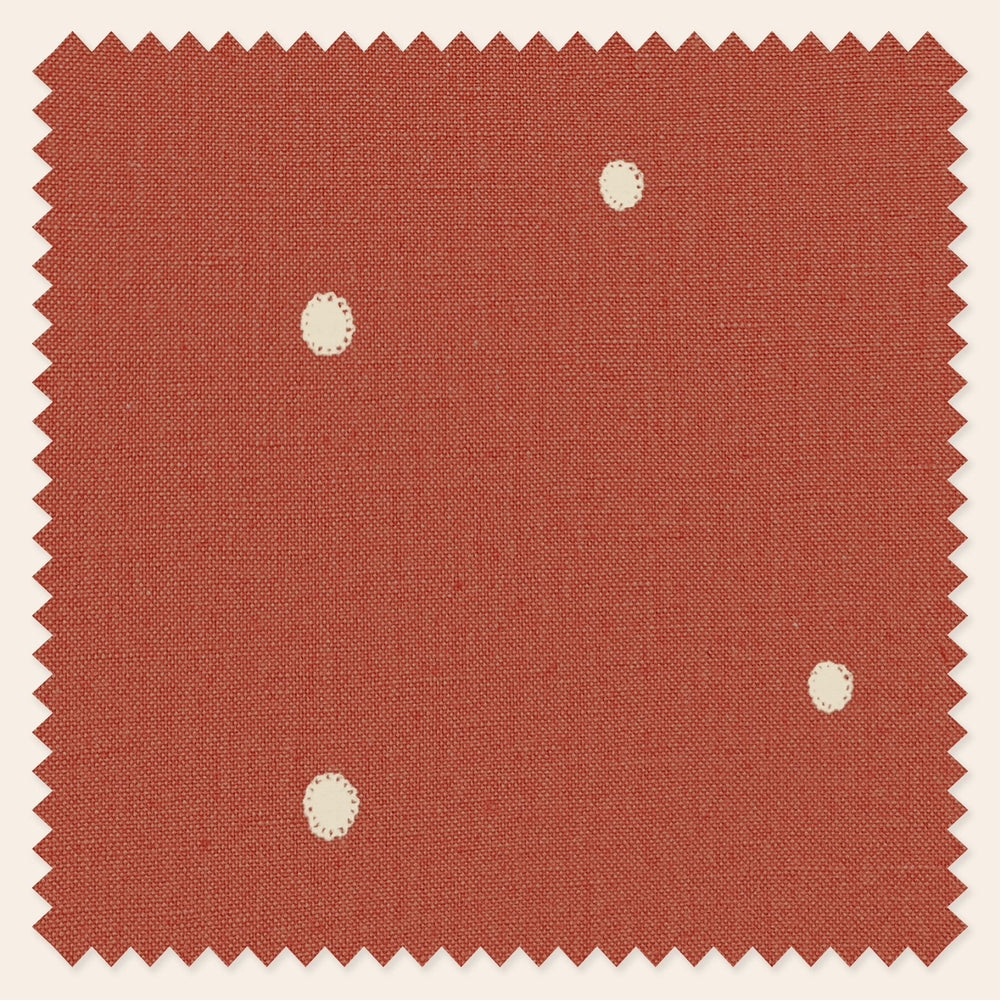 Dolce Daisies Fabric, Red Velvet, Sample