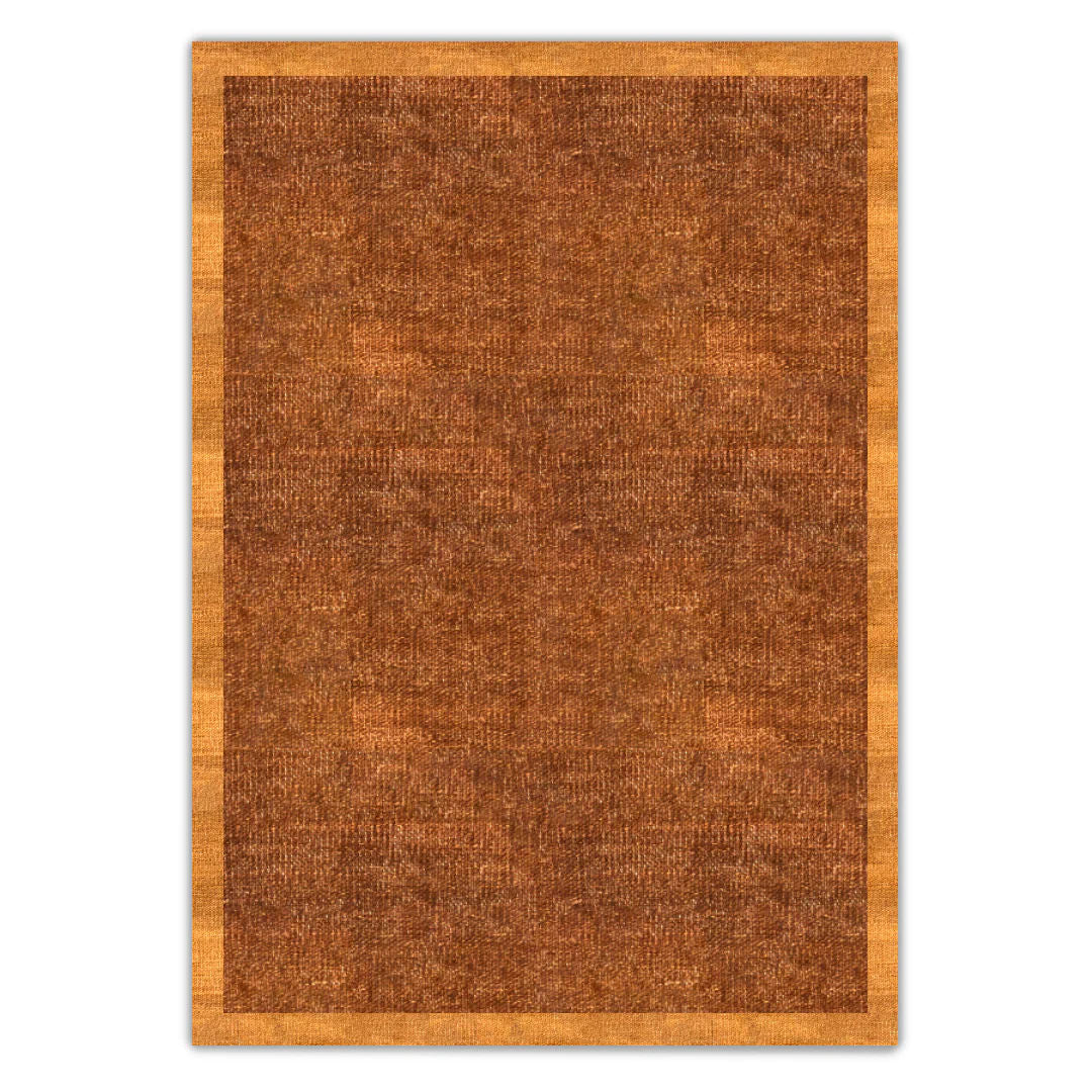 Hazelnut with Caramel Border Flatweave Rug