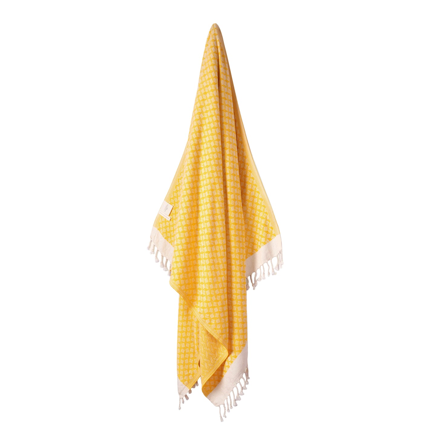 Modern Love Pure Cotton Bath & Beach Towel In Sunny Yellow