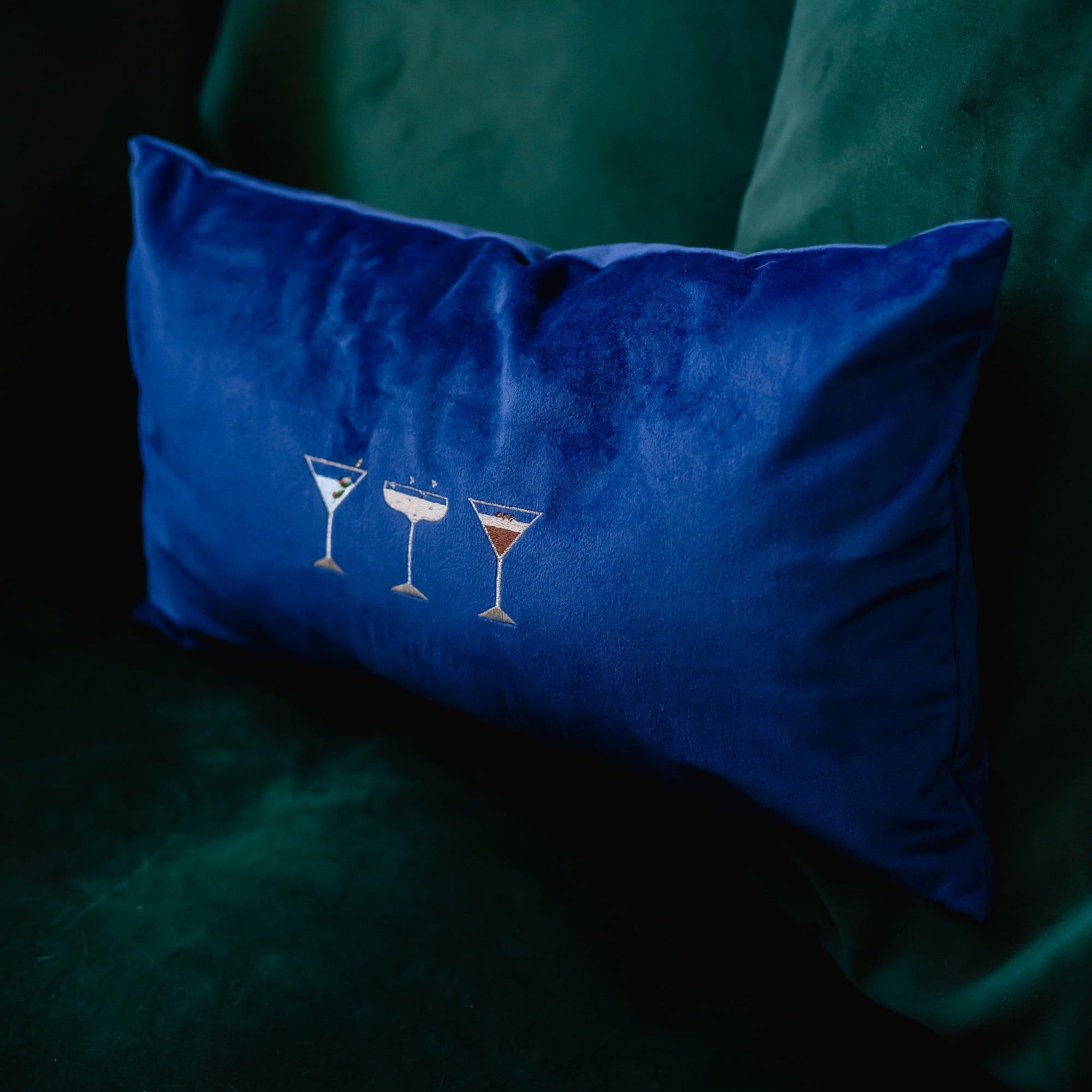 The Cocktail Cushion - Navy