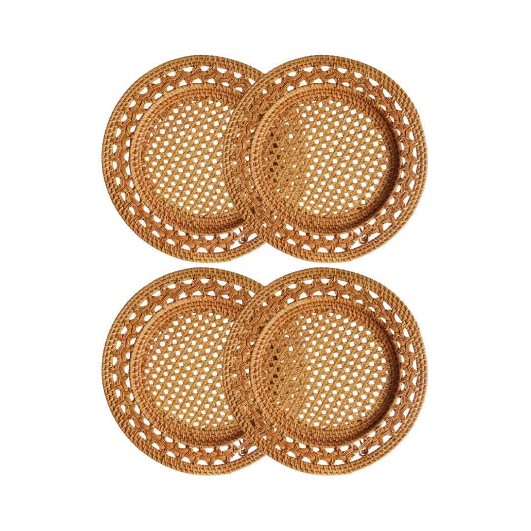 Natural Rattan Charger Plate - Pretzel