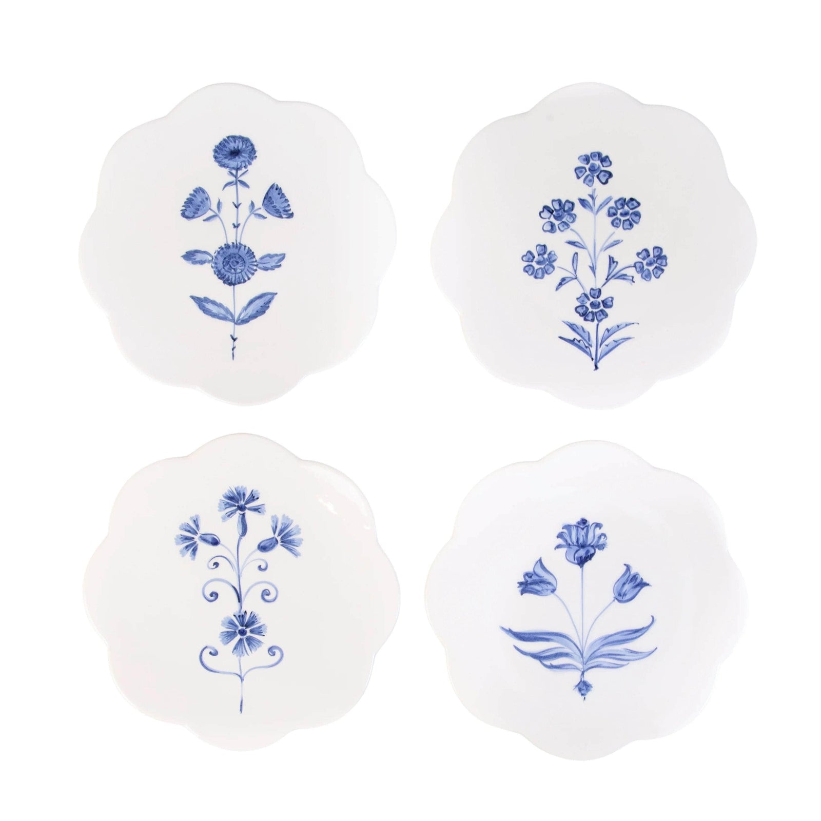 Scalloped Dessert Plates - Set of 4