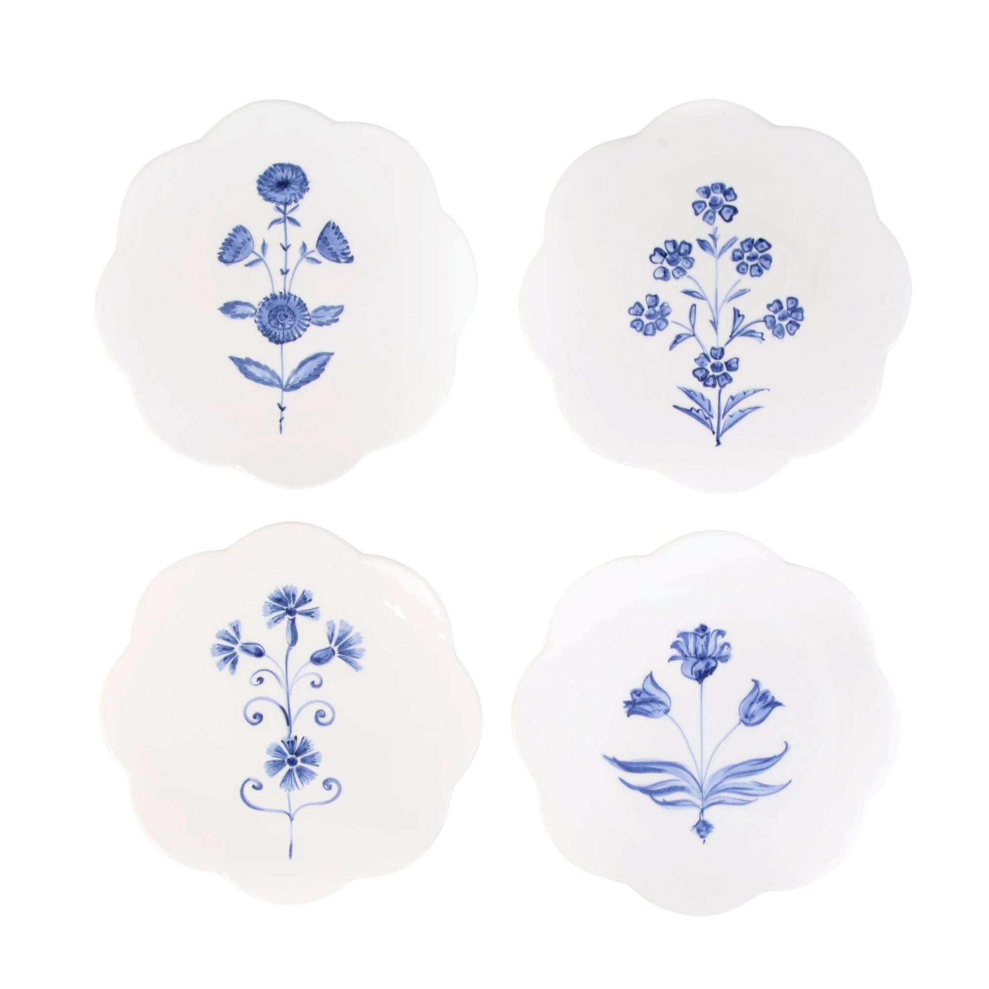 Scalloped Dessert Plates - Set of 4