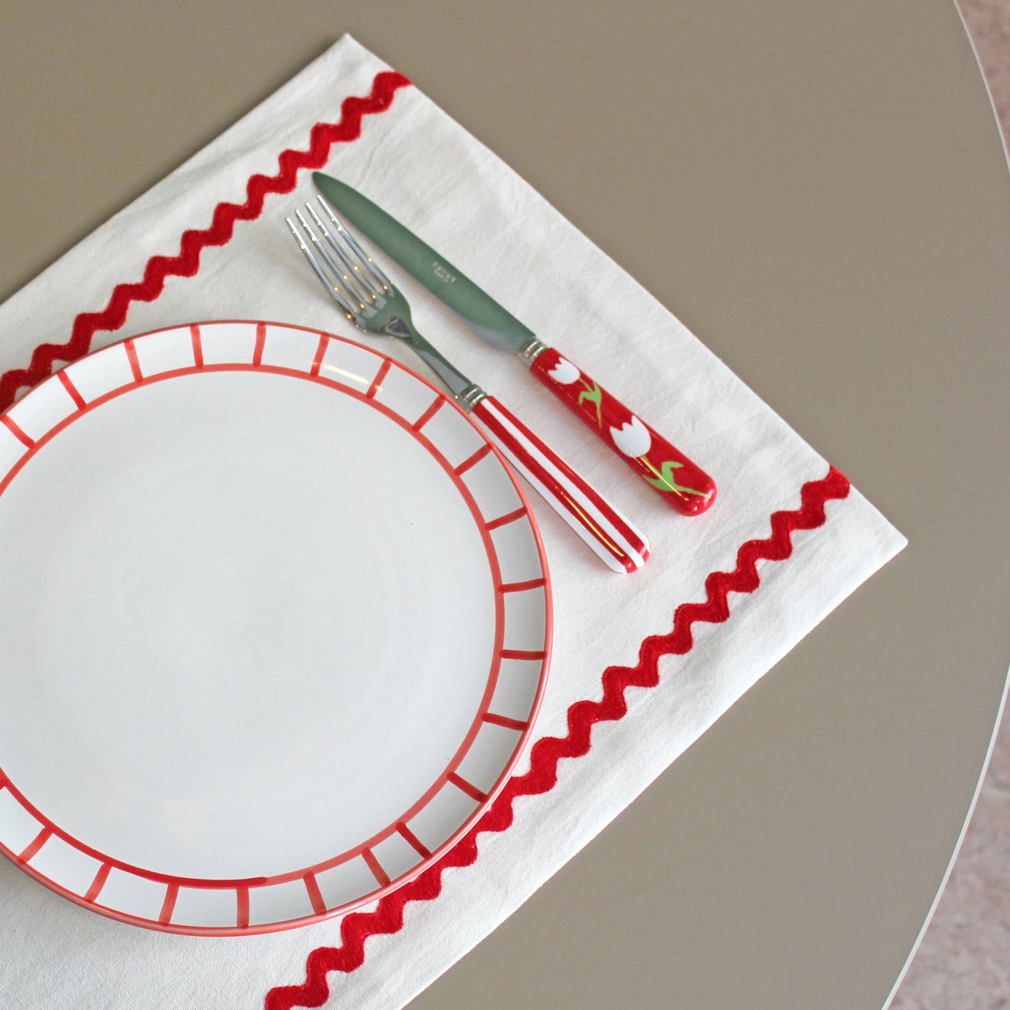 Placemat - Ivory Zigzag