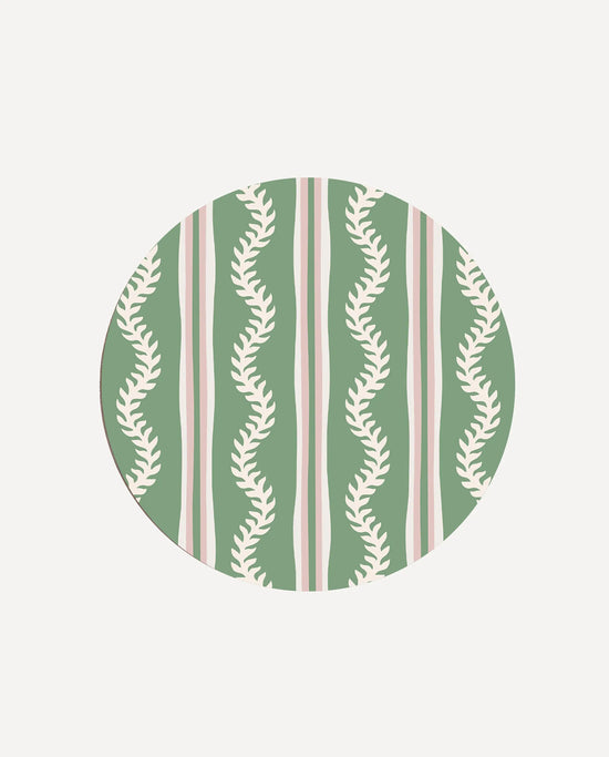 Green & Pink Vines Coasters