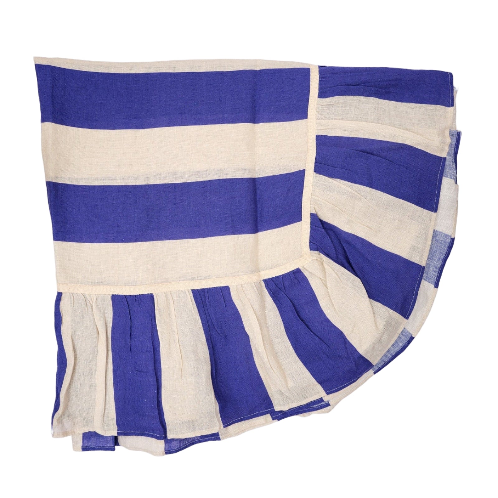 Cobalt Extra Wide Stripe Tablecloth