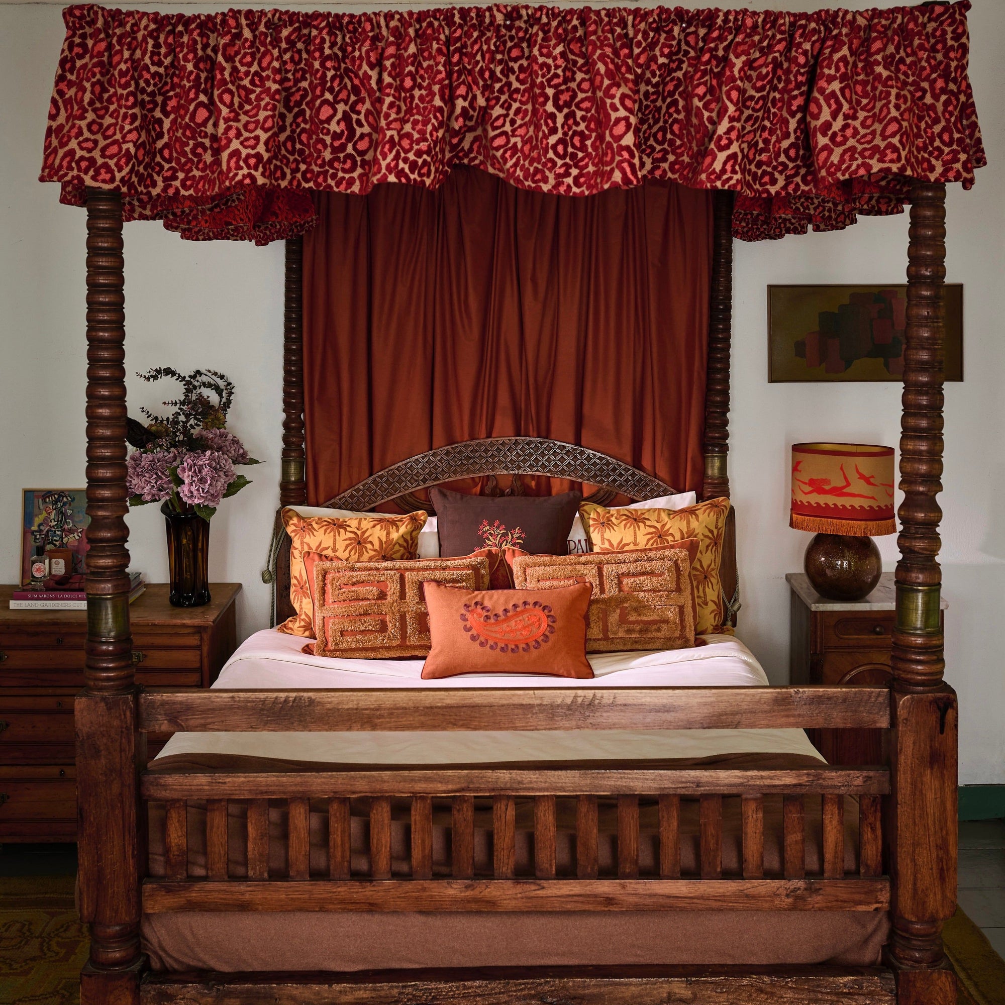 Cushion Laura Raffia & Caramel