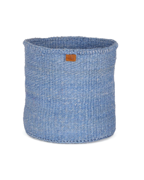 TOTO: Powder Blue Round Sisal Basket