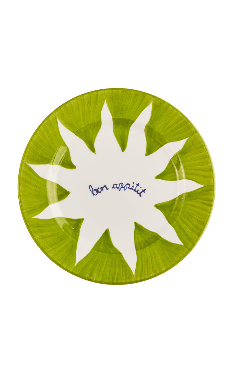 Soleil Green Dessert Plates Set-Of-Two