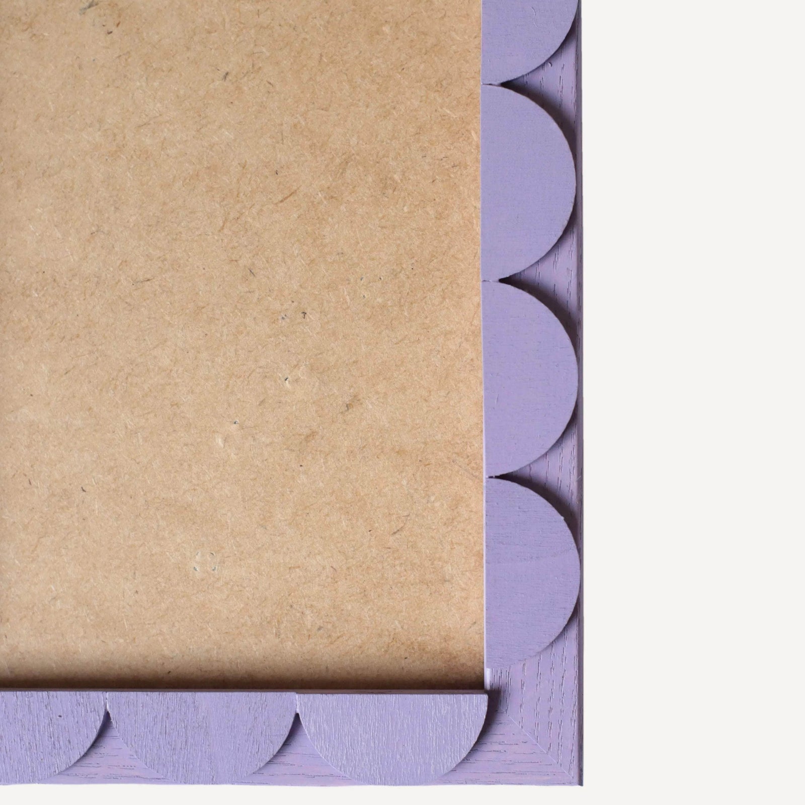 French Lavender Stained Scallop Frame